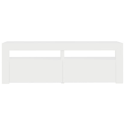 TV Cabinet with LED Lights White 120x35x40 cm