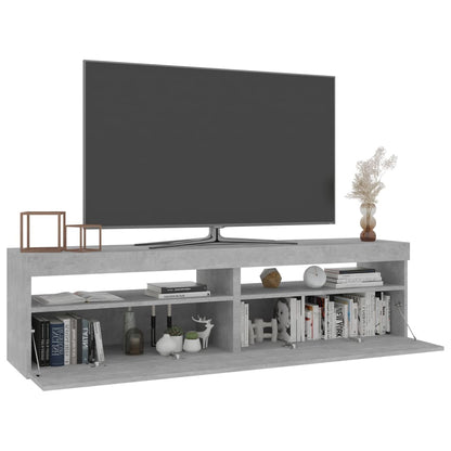 TV Cabinets 2 pcs with LED Lights Concrete Grey 75x35x40 cm