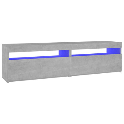 TV Cabinets 2 pcs with LED Lights Concrete Grey 75x35x40 cm