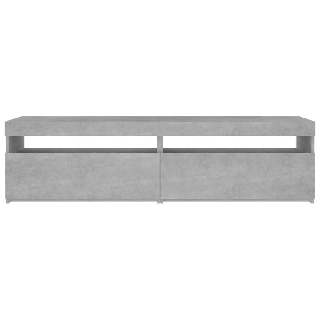 TV Cabinets 2 pcs with LED Lights Concrete Grey 75x35x40 cm