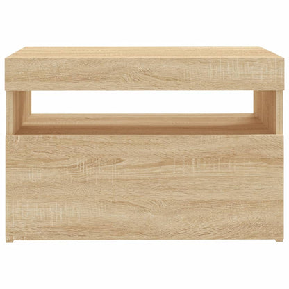 TV Cabinet with LED Lights Sonoma Oak 60x35x40 cm