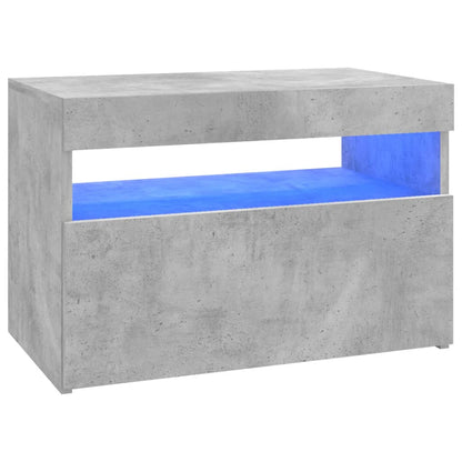 TV Cabinets with LED Lights 2 pcs Concrete Grey 60x35x40 cm