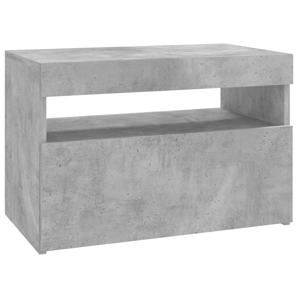 TV Cabinets with LED Lights 2 pcs Concrete Grey 60x35x40 cm