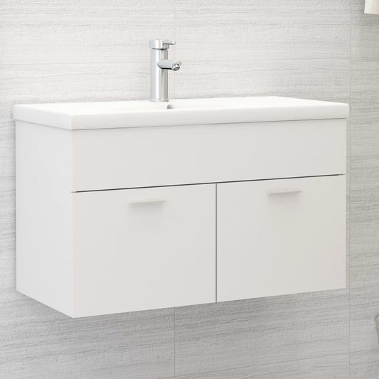 Sink Cabinet White 80x38.5x46 cm Engineered Wood