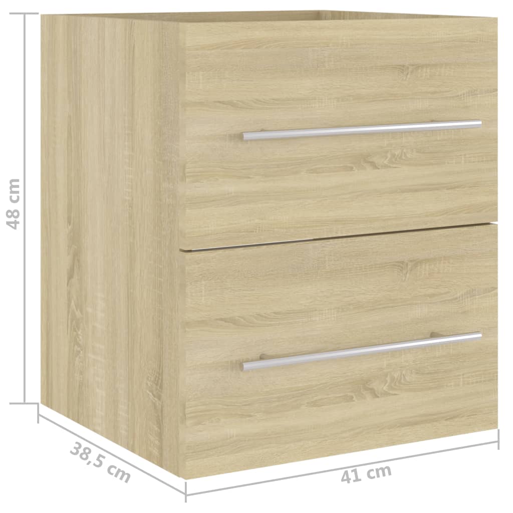 Sink Cabinet Sonoma Oak 41x38.5x48 cm Engineered Wood