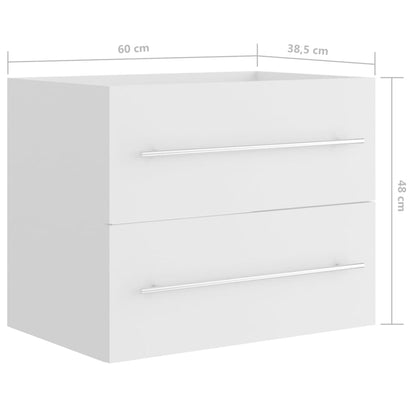 Sink Cabinet White 60x38.5x48 cm Engineered Wood