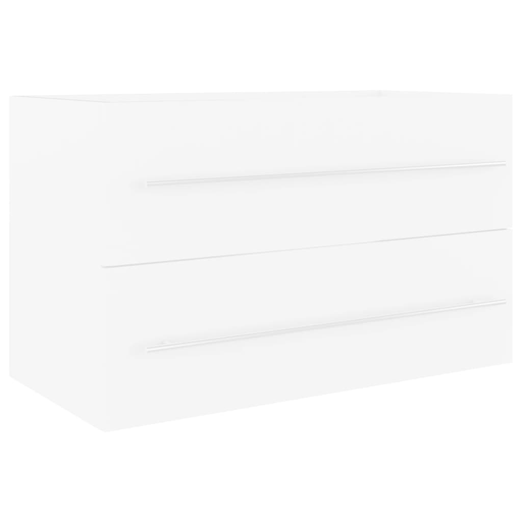 Sink Cabinet White 80x38.5x48 cm Engineered Wood