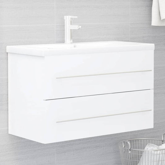 Sink Cabinet White 80x38.5x48 cm Engineered Wood