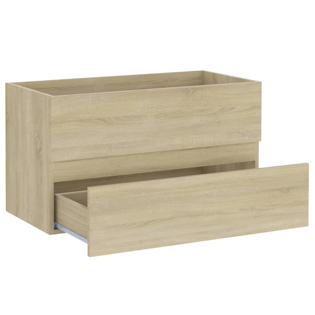 Sink Cabinet Sonoma Oak 80x38.5x45 cm Engineered Wood