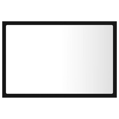 LED Bathroom Mirror Black 60x8.5x37 cm Acrylic