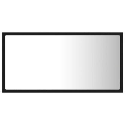 LED Bathroom Mirror Black 80x8.5x37 cm Acrylic