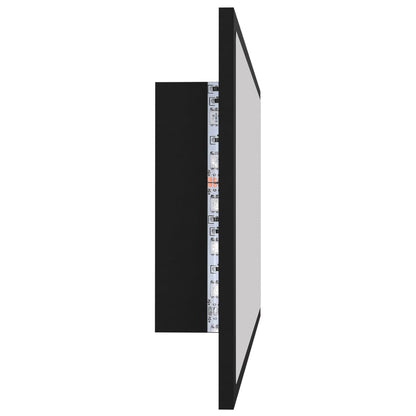 LED Bathroom Mirror Black 80x8.5x37 cm Acrylic