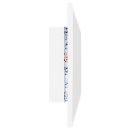 LED Bathroom Mirror White 90x8.5x37 cm Acrylic