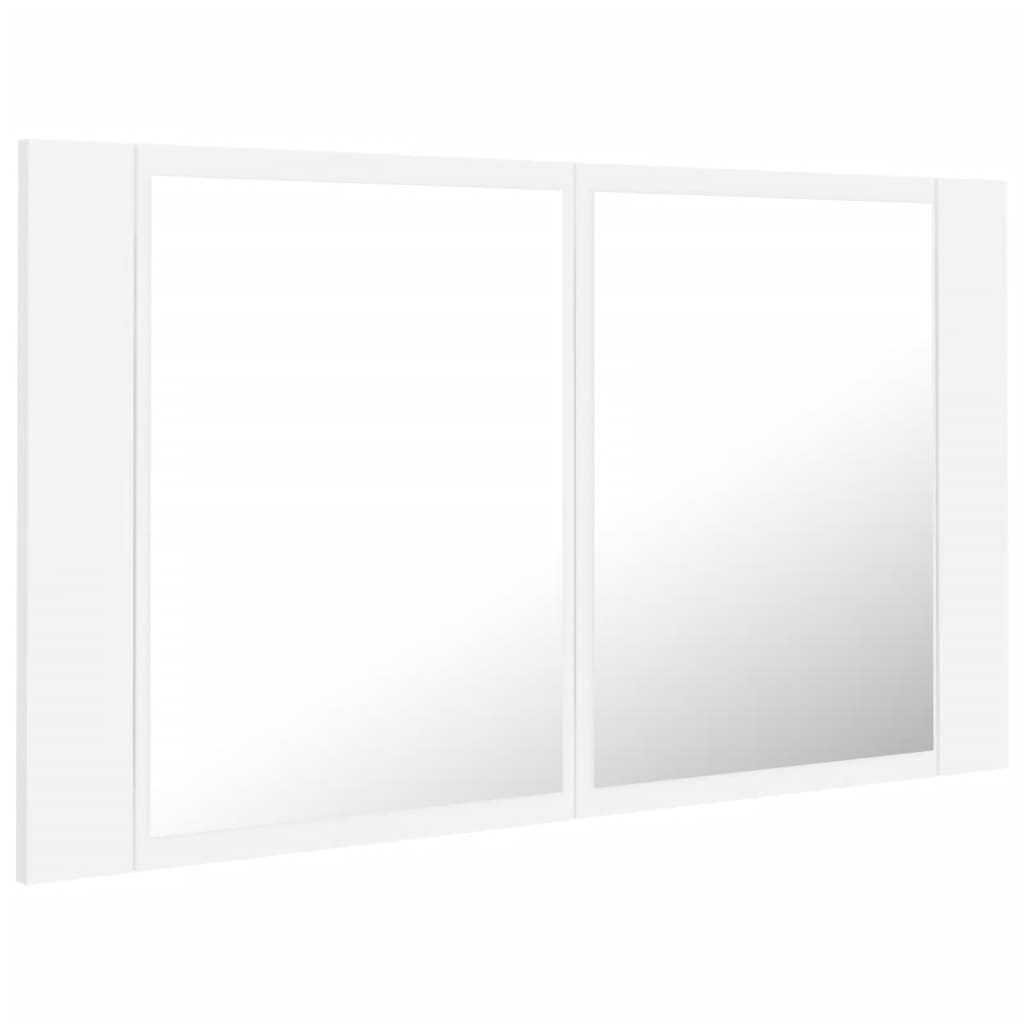 LED Bathroom Mirror Cabinet White 80x12x45 cm Acrylic