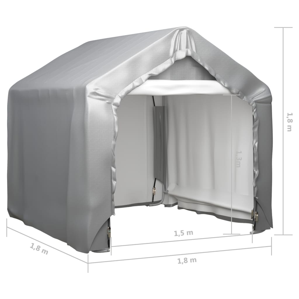Storage Tent Grey 180x180 cm Galvanised Steel