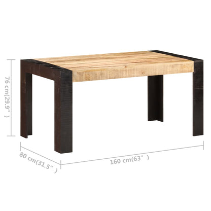 Dining Table 160x80x76 cm Solid Mango Wood