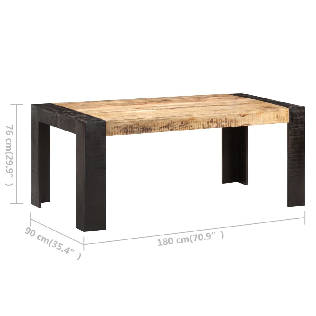 Dining Table 180x90x76 cm Solid Mango Wood