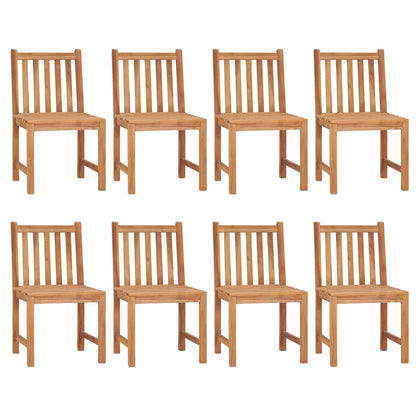 9 Piece Garden Dining Set Solid Teak Wood