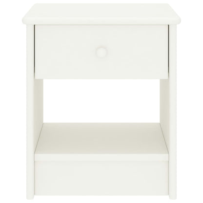 Bedside Cabinet White 35x30x40 cm Solid Pinewood