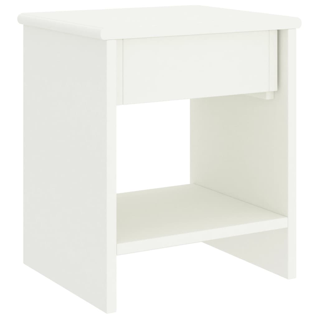 Bedside Cabinet White 35x30x40 cm Solid Pinewood