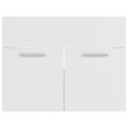 2 Piece Bathroom Furniture Set White Engineered Wood