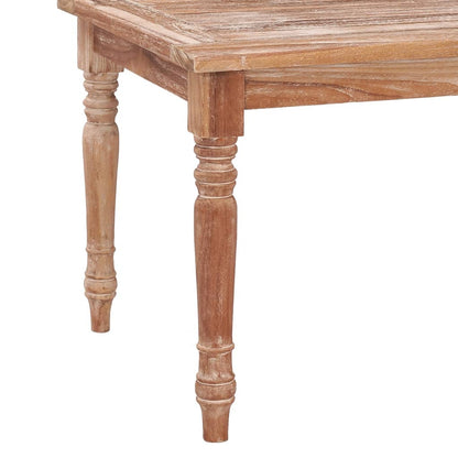 Batavia Coffee Table 90x50x45 cm White Wash Solid Teak Wood