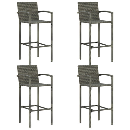 5 Piece Garden Bar Set Grey