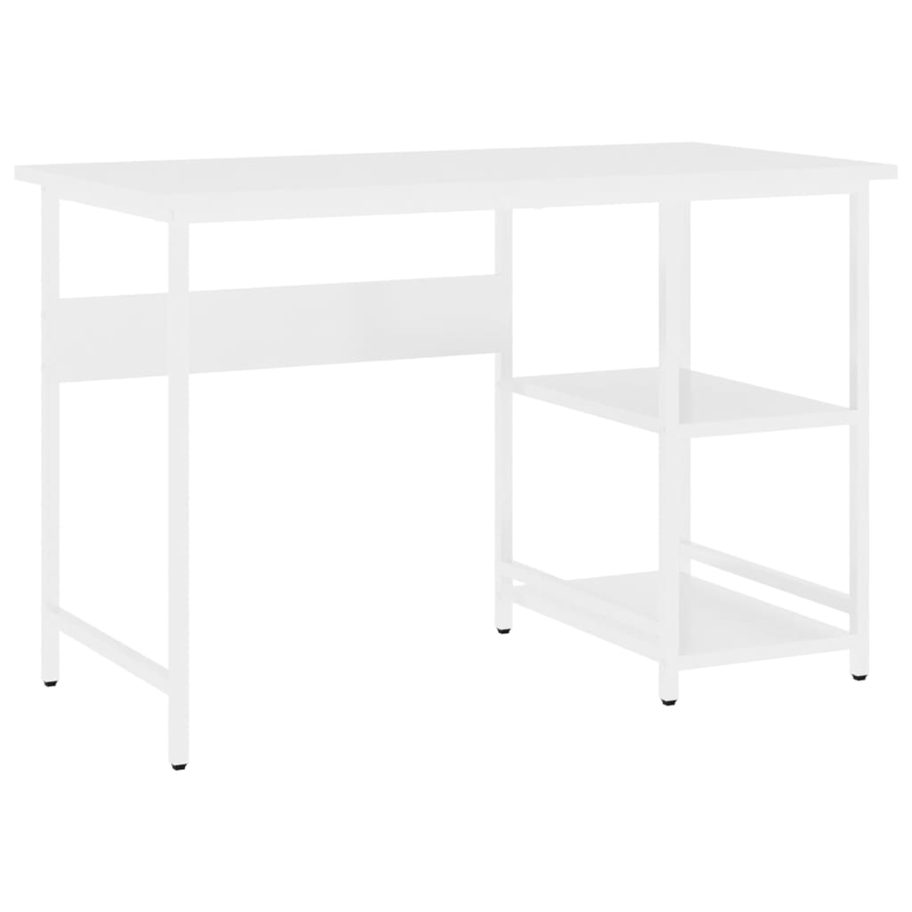 Computer Desk White 105x55x72 cm MDF and Metal