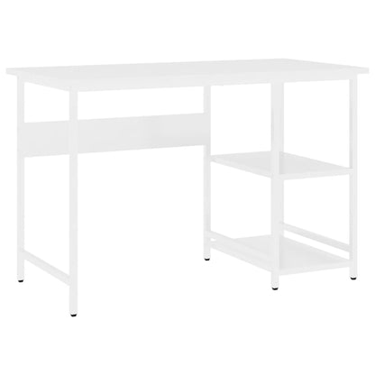 Computer Desk White 105x55x72 cm MDF and Metal