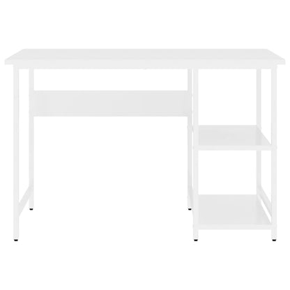 Computer Desk White 105x55x72 cm MDF and Metal