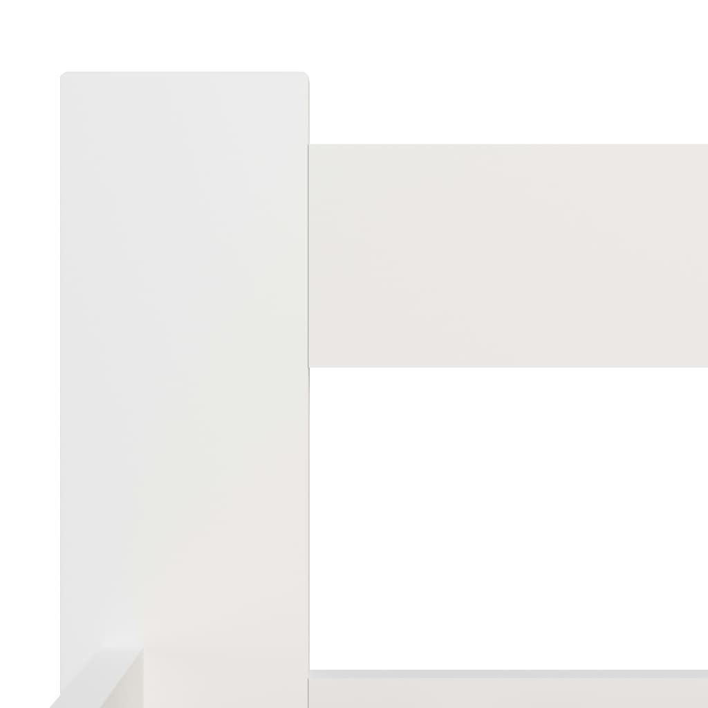 Bed Frame without Mattress White Solid Pine Wood 180x200 cm Super King
