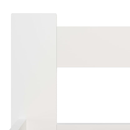 Bed Frame without Mattress White Solid Pine Wood 180x200 cm Super King