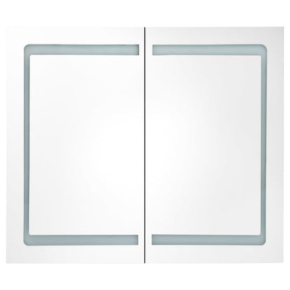 LED Bathroom Mirror Cabinet 80x12.2x68 cm