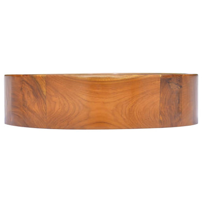 Basin Solid Teak Wood Φ40x10 cm