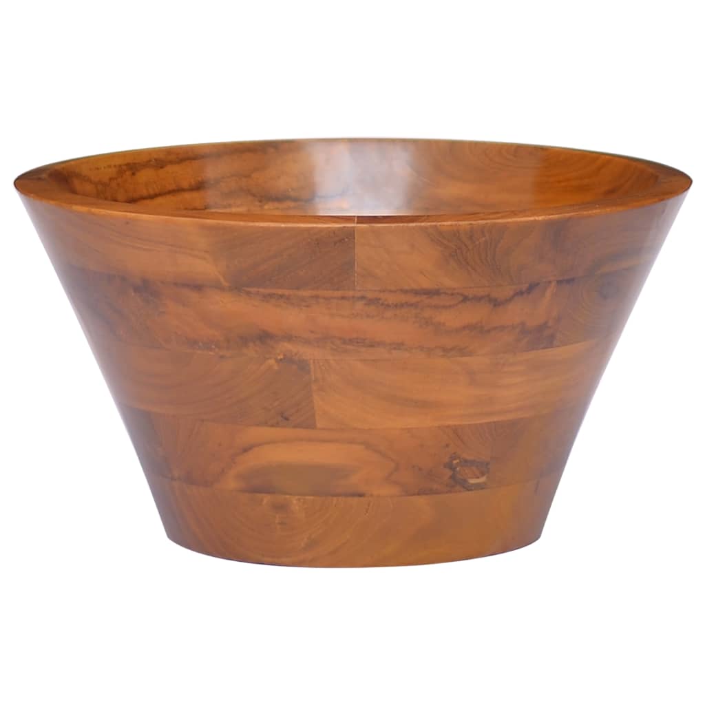 Basin Solid Teak Wood Φ40x20 cm