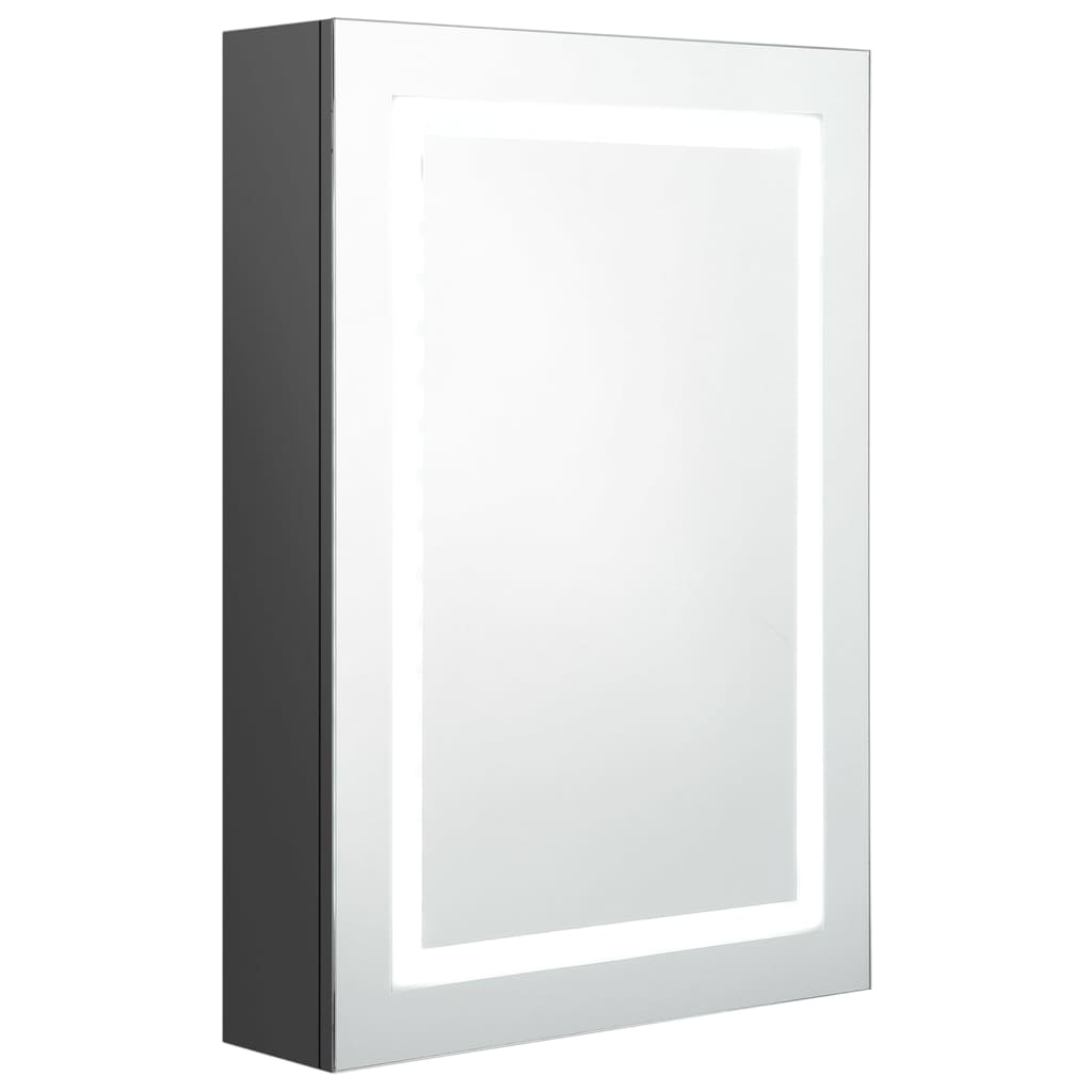 LED Bathroom Mirror Cabinet Grey 50x13x70 cm