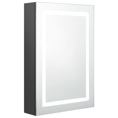 LED Bathroom Mirror Cabinet Grey 50x13x70 cm