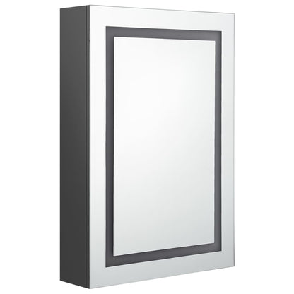 LED Bathroom Mirror Cabinet Grey 50x13x70 cm