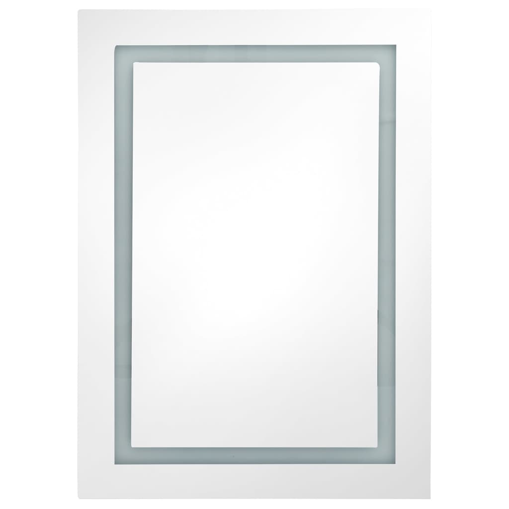 LED Bathroom Mirror Cabinet Grey 50x13x70 cm