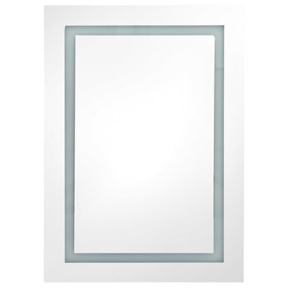 LED Bathroom Mirror Cabinet Grey 50x13x70 cm