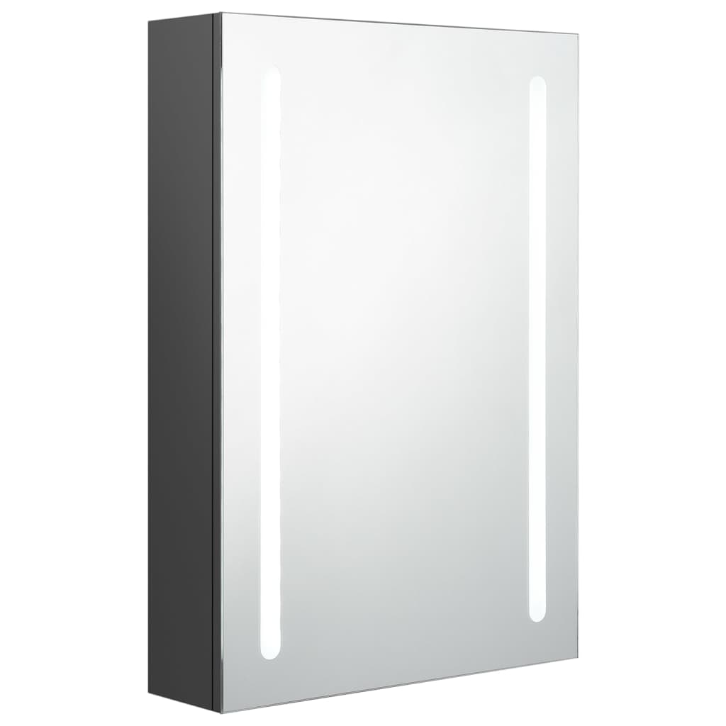 LED Bathroom Mirror Cabinet Grey 50x13x70 cm