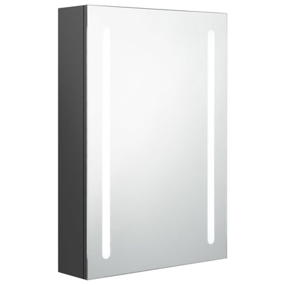 LED Bathroom Mirror Cabinet Grey 50x13x70 cm