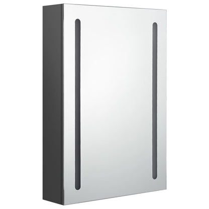 LED Bathroom Mirror Cabinet Grey 50x13x70 cm