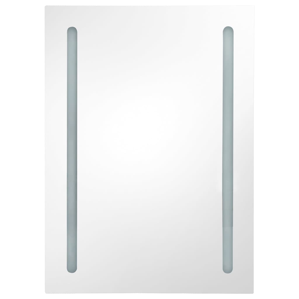 LED Bathroom Mirror Cabinet Grey 50x13x70 cm