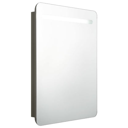 LED Bathroom Mirror Cabinet Anthracite 60x11x80 cm