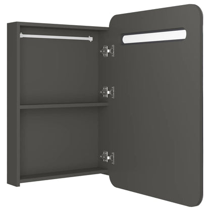 LED Bathroom Mirror Cabinet Anthracite 60x11x80 cm