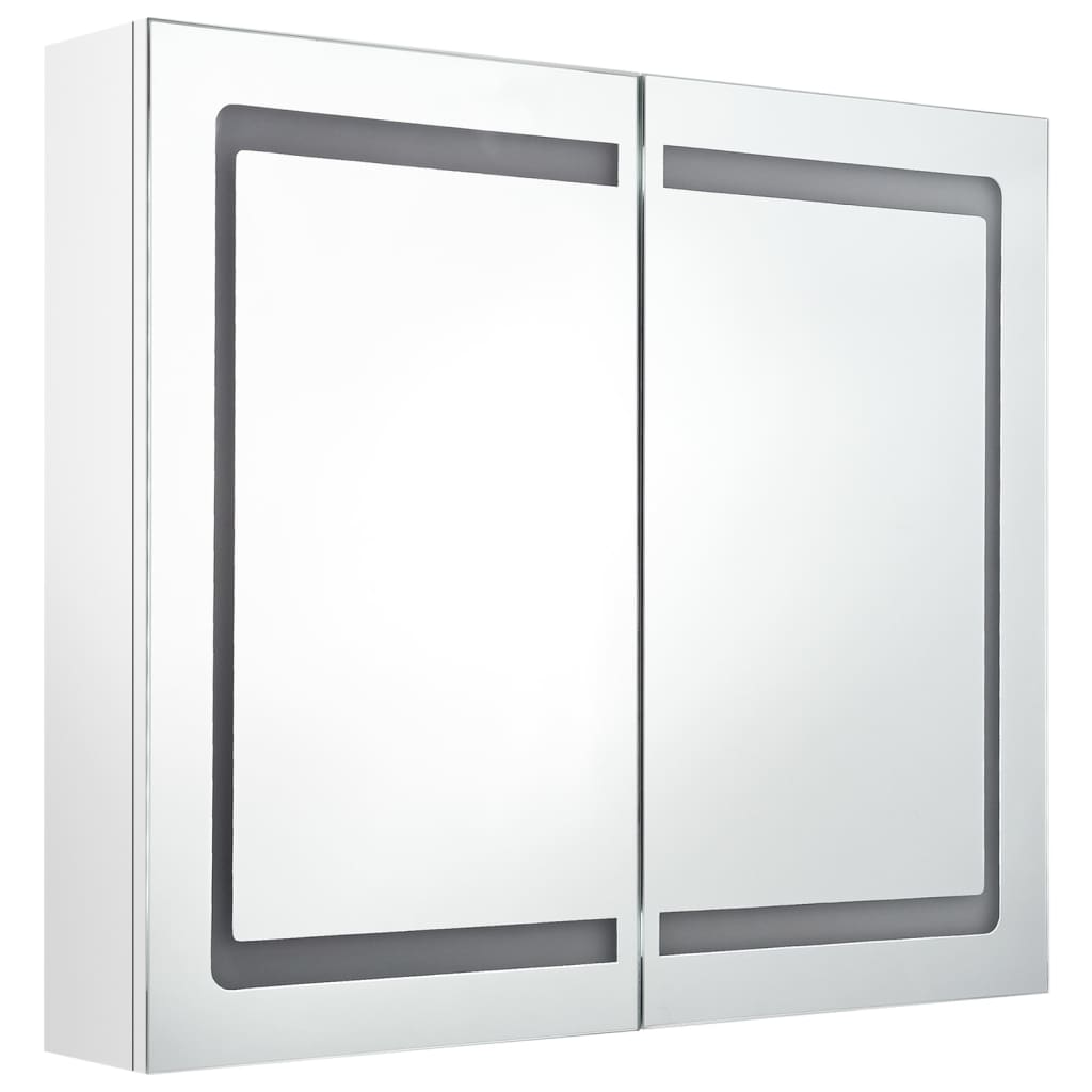 LED Bathroom Mirror Cabinet Shining White 80x12x68 cm