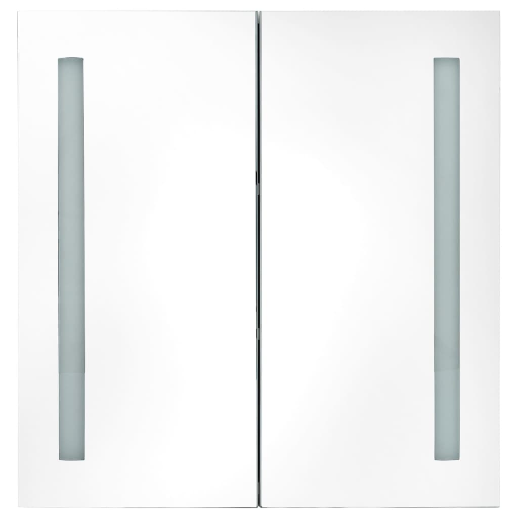 LED Bathroom Mirror Cabinet Grey 62x14x60 cm