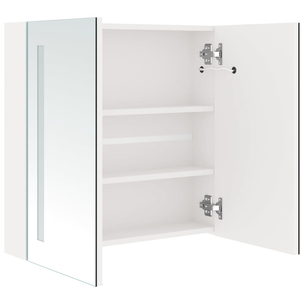 LED Bathroom Mirror Cabinet Shining White 62x14x60 cm