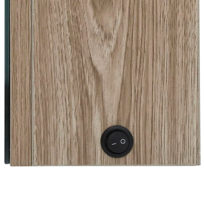 LED Bathroom Mirror Cabinet 89x14x62 cm Oak